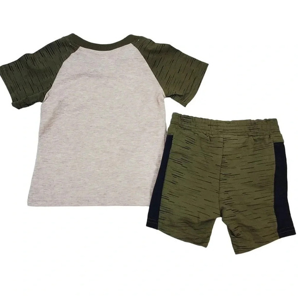 18m Boys JURASSIC WORLD Dinosaur Tshirt and Shorts Set Summer Boy - Picture 2 of 11
